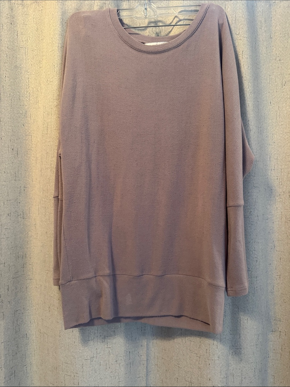 cupcakes & cashmere Mauve Crewneck Pullover Sweater
